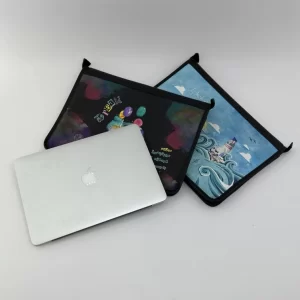 Porta PC portatile in Tessuto ecopelle effetto Canvas stampa ALLOVER - Pubblieffe